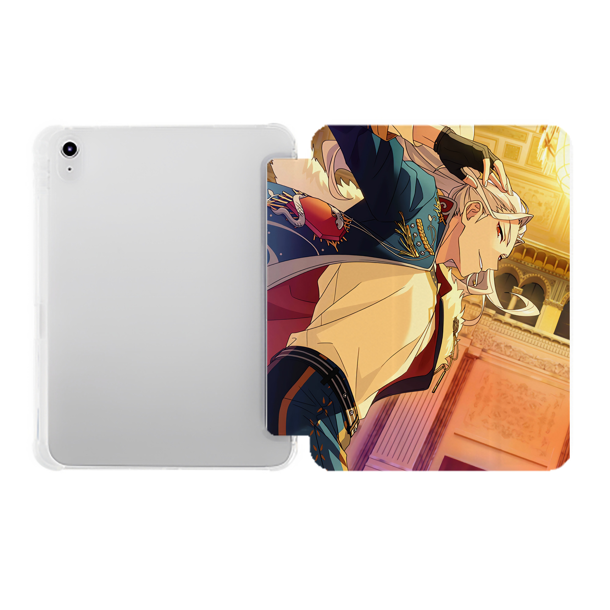 （画像用） あんさんぶるスターズ! Ensemble Stars IPad ケース ペン収納付き 三つ折りスタンド PUレザー×シリコン 対応機種9.5/10.5/10.9インチ